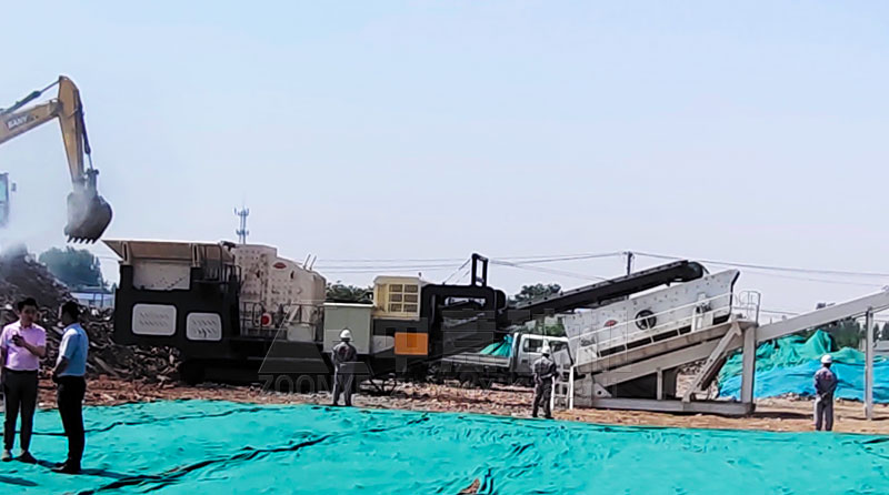 建筑垃圾處理現場