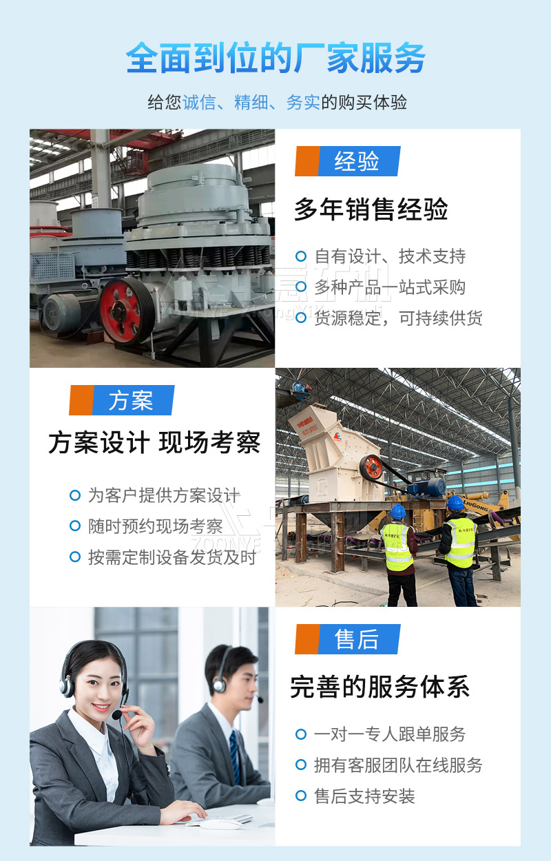 中意礦機制砂機提供售前、售中、售后服務